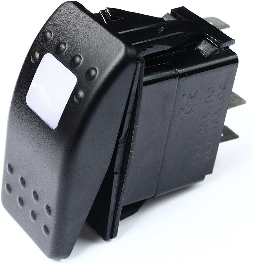 MKING 12v 20 Amp Waterproof LED On/Off Boat Marine Rocker Switch with Light (5 x Blue/Color/Red/Green/Orange/White LED) (3/5 Pin) : Sports & Outdoors