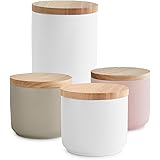 Sweese 3501 Vorratsdosen Keramik mit Bambusdeckel, Memo für