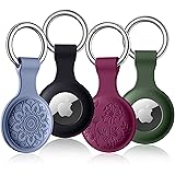 Lerobo 4 Pack AirTag Holders,Trendy Carved Air Tag