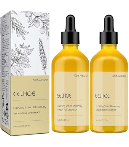 Amazon.com: 2 Pcs Natural Hair Growth Oil, EELHOE Organic Rosemary