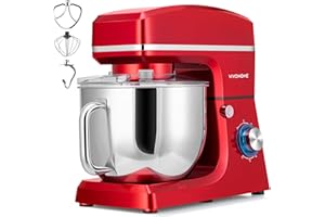 VIVOHOME 7.5 Quart Stand Mixer, 660W 6-Speed Tilt-Head Kitchen Electric Food Mixer with Beater, Dough Hook, Wire Whip, and Eg