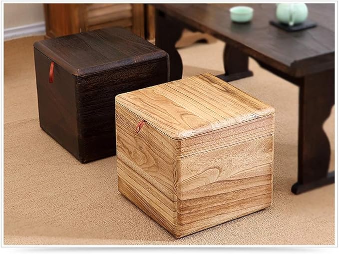 MU Caja de Almacenamiento portátil para el hogar Madera Maciza