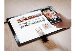 Eyesen Magnetic Slide Viewer Light Pad, Ultra-Thin A4 USB Powered Light Scanner for old Photo Slide and Film Negative Scanning with 3 Levels of Brightness, Tattoo Drawing, Artist Sketching, Stenciling