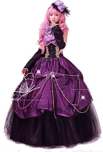 Amazon コスプレ衣装 Vocaloid ボーカロイド 龍ノ啼ク箱庭拠リ 巡音ルカ 華麗 ドレス風 コスプレ コスチューム コスプレ 仮装 通販