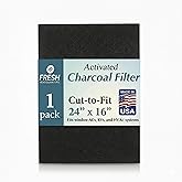 Fresh Headquarters Activated Carbon Filter Pad - Cut To Fit AC Filter - Removes Dust, Odors & VOCs, Also for Window Units, RV, Air Purifier, & Air Vent Filters for Home Ceiling, Made in USA - 24"x16"