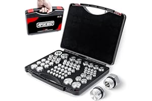 PIKWO 72 Pcs ORB Plug Kit Hose Tube and Pipe O-RING BOSS Fitting Set Hydraulic Plug Kit Galvanized 45# Steel with Precision T