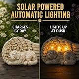 Festive Lights 19.5cm Solar Dog Angel Wings Memorial Light Outdoor view 4