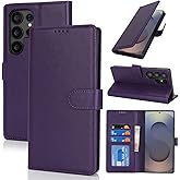 SunYoo for Samsung Galaxy S25 Ultra Case Wallet with Card Holder,Galaxy S25 Ultra Wallet Case for Men Women,PU Leather Magnetic Clasp Stand Flip Phone Case Cover-Purple