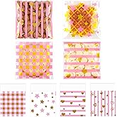 100PCS Valentines Self-Sealing Cookie Bags: 4×4Inch Valentine Cellophane Treat Bags for Candy, Cookies, Snacks - Clear Valentine's Day Small Goodie Bag for Party Favors, Classroom Exchange - 2.8Mil