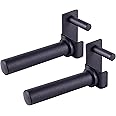 AmStaff Olympic Weight Plate Holder for Power & Squat Racks – Available 2x2 – 2.5x2.5 – 3x3 Inch Tube Sizes with 1" Hole – Weight Plates Horn Storage Attachment for Power Squat Rack – (Pair)
