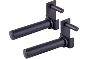 AmStaff Fitness Olympic Weight Plate Holder for Power & Squat Racks – Fits 2x2, 2.33x2.33, 3x3 Inch Tubes, 1" Hole – Storage Horns for Weight Plates on Power Rack – Pair