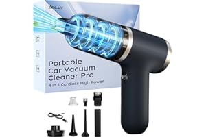 aokway Portable Cordless Car Vacuum Cleaner 4-in-1 Blow & Suction Design,30-Min Runtime, Versatile for Home, Car, Office