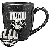Rico Industries NCAA Missouri Tigers "Mizzou" 16 oz Team Color Laser Engraved Speckled Ceramic Coffee Mug