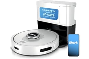 Shark AI Ultra Voice Control Robot Vacuum with Matrix Clean Navigation, Home Mapping, 60-Day Capacity, XL Self-Empty Base for Homes with Pets, Carpet & Hard Floors, Cool Grey