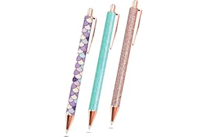 ARVAKR 3 Pack Craft Weeding Pens, Essential Adhesive Vinyl Tool, Precision Needle Retractable Pin Pen for Craft Weeding, Vinyl Air Release or Car Puncturing Installation, Rose & Turquoise & Purple