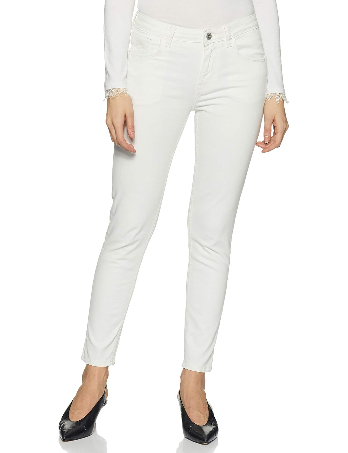 flying machine white jeans