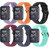 TenCloud 6 Colors Bands Compatible with Amazfit Bip 6 Watch Band Silicone Accessories Wristband intended for Amazfit Bip 5 Smartwatch