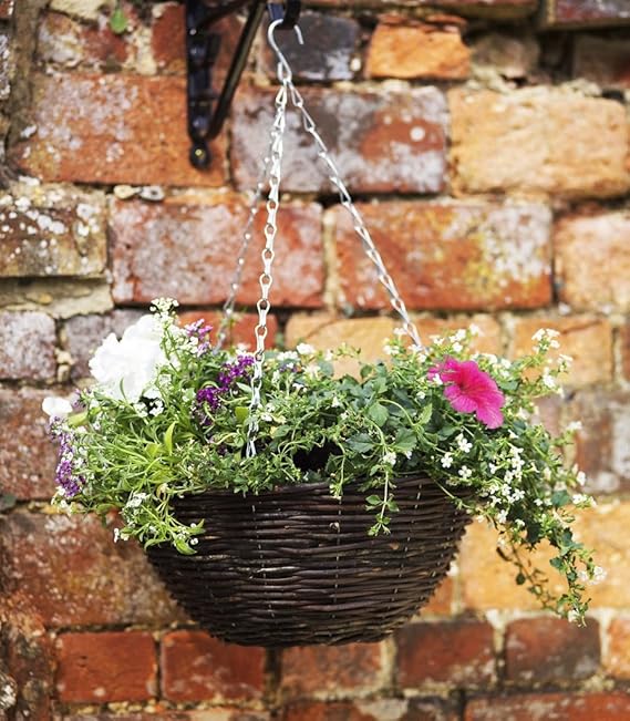 Rattan Hanging Basket 41cm Amazon.co.uk Kitchen & Home