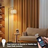Rayofly Arc Floor Lamp with Dimmable LED 3 Color Temps, Remote view 3
