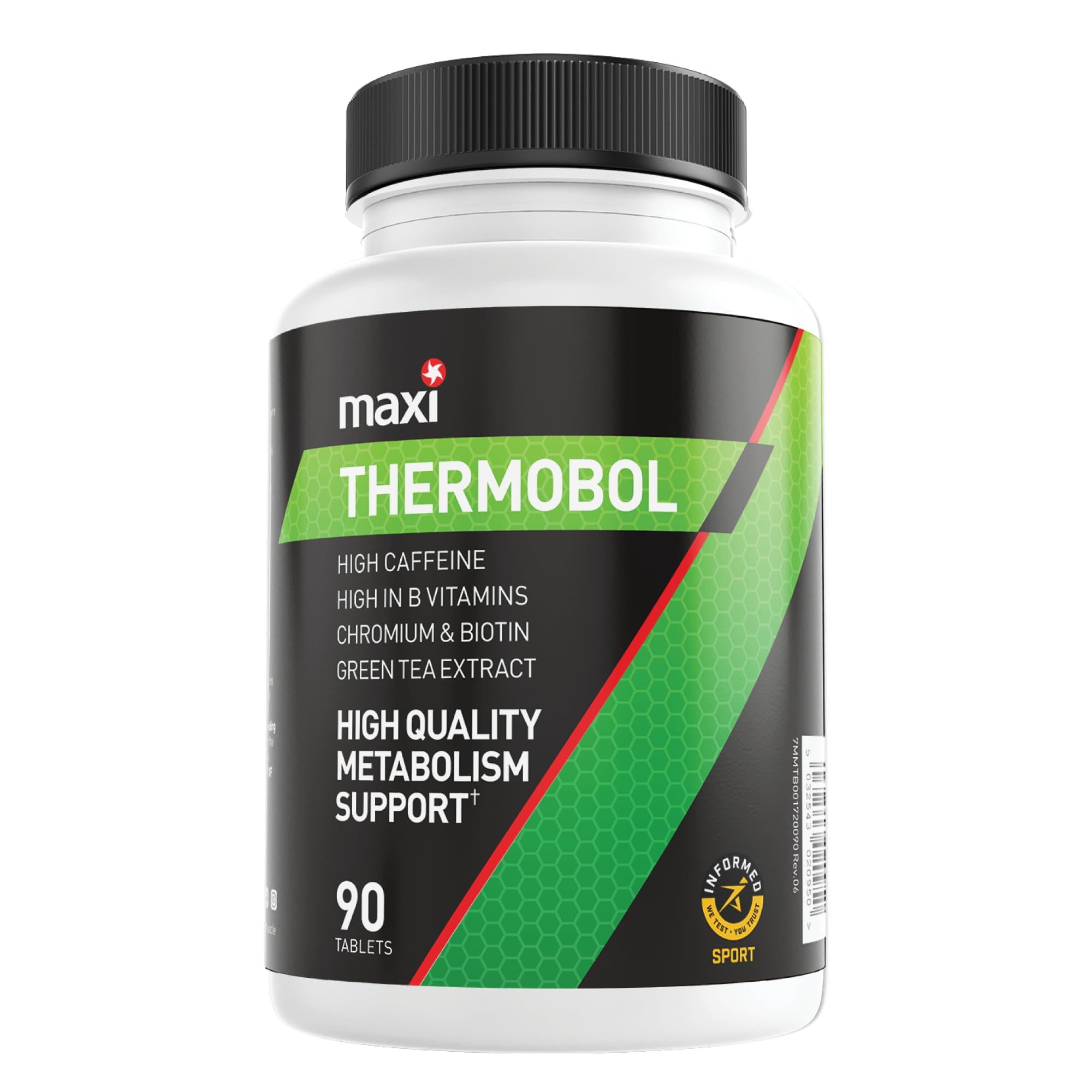 MaxiNutrition – Thermobol - Contains Chromium and Biotin, High in B Vitamins - 100mg Green Tea Extract, 130mg Caffeine per Serving, 90 Tablets
