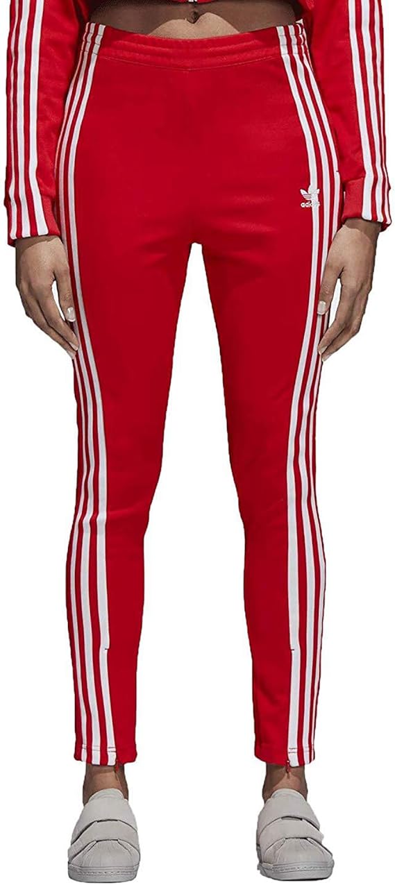 adidas Originals 3Stripes Women's Athletic Track Pants Red/White