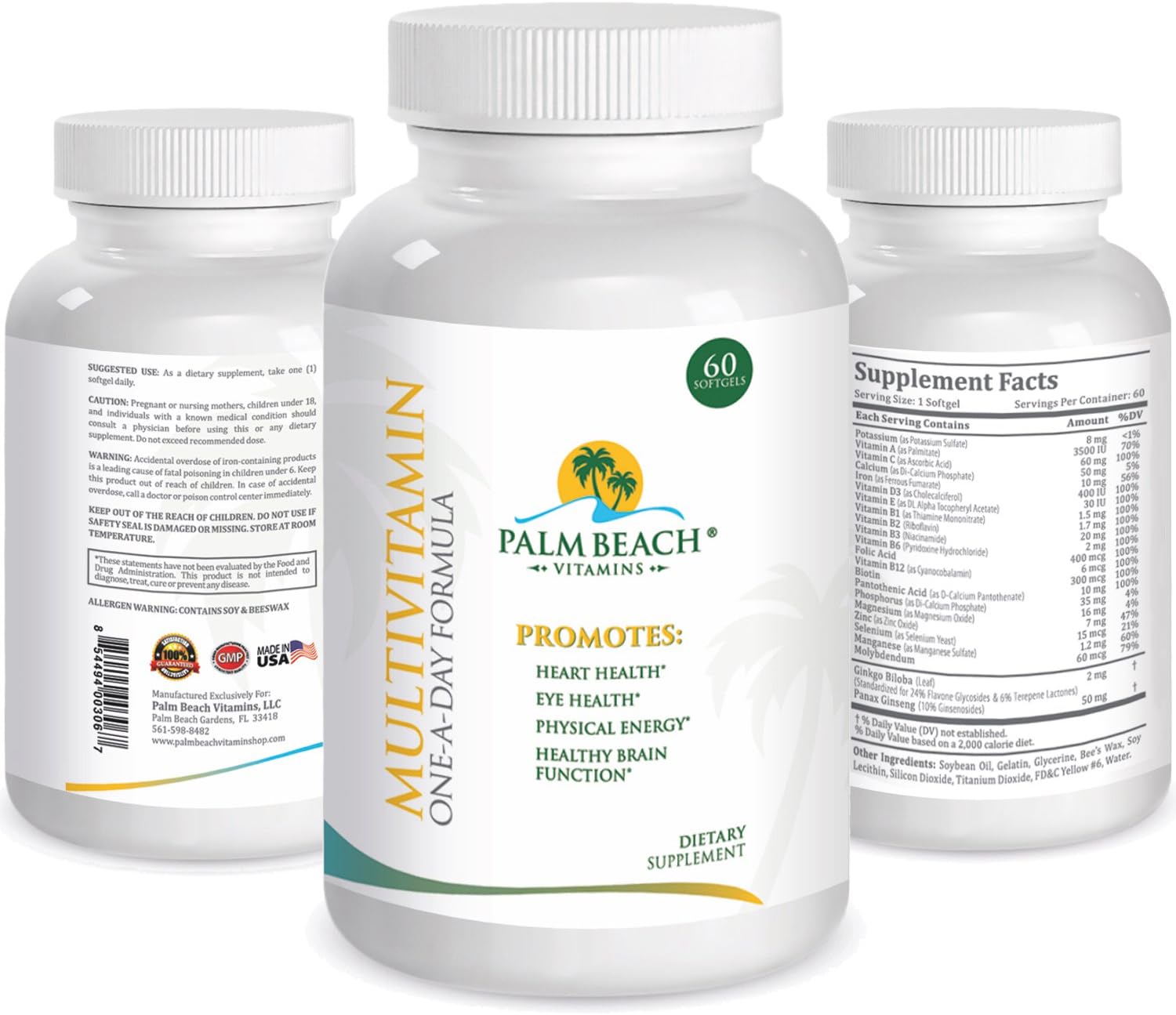 One-A-Day Multivitamin for Men & Women - Formula with over 20 Vitamins & Mineral, + Ginko Biloba & Panax Ginseng--60ct