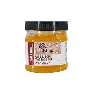 Khadi Saffron Face & Body Massage Gel - 400g
