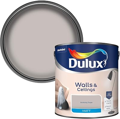 Dulux Matt Emulsion Paint For Walls And Ceilings Perfectly Taupe 2.5L