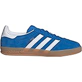 adidas Gazelle Indoor Men's Shoes, Blue Bird/Cloud White/Gum, Size 8