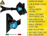 Cressi F-Dual + Supernova Dry Combo Unisex Mask Snorkel Blue Clear view 8