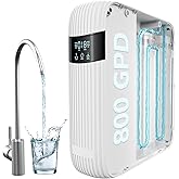 CripsTaste Tankless Reverse Osmosis System 800GPD High Flow Rate NSF 58&42 Certified & SGS Tested Under Sink Water Filtration System 2.5:1 Pure to Drain RO Water Filter System Under Sink