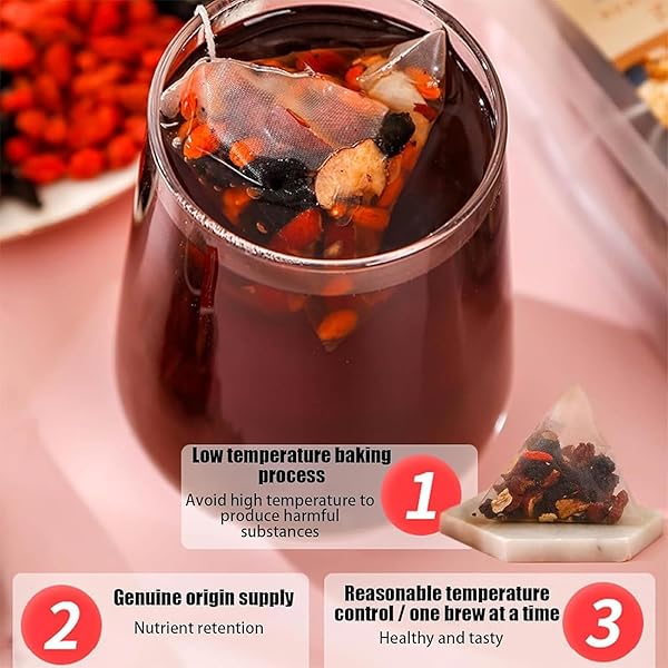 KIDNEY TEA – GINSENG AND WOLFBERRY TEA, GINSENG MULBERRY GOUQI TEABAGS, NATURAL ORGANIC KIDNEY CLEANSE DETOX FOR WOMEN & MEN, 6 PRECIOUS INGREDIENTS FORMULA (1)