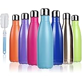 BOGI 17oz Insulated Water Bottle Double Wall Vacuum Stainless Steel Water Bottles, Leak Proof Metal Sports Water Bottle Keeps Drink Hot and Cold - Perfect for Outdoor Sports Camping Biking (Green)