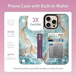 Goodon for iPhone 16 Pro Case Wallet - Flip Folio