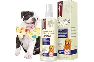 folaymass No Chew Spray for Dogs, Dog & Cat Deterrent Spray, Bitter Apple Spray for Dogs to Stop Chewing, Dog Training & Behavior Aids