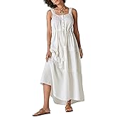 Lucky Brand Womens Lucky Brand Women's Lace Tiered Knit Maxi Dress