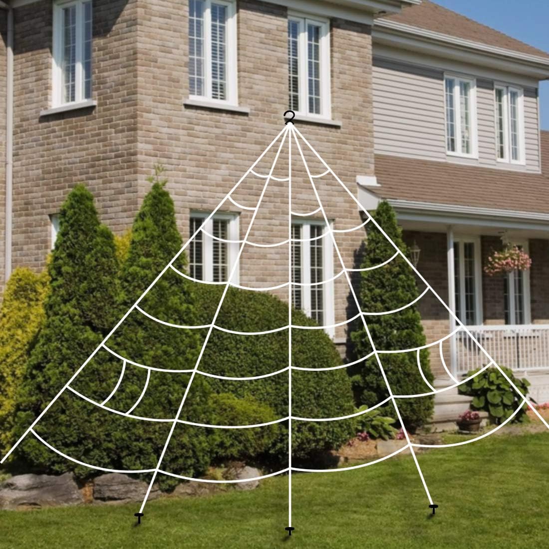 Jinsey 16 Feet 192 Inch Giant Huge White Spider Web Decorations