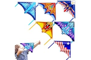Ynybusi 6 Pcs Mini Kites-Flying Toys|Airplane Launcher Toys|Glider Planes for Kids 4 5 6 7 8 9 10 12 Year Old Boys Girls Gifts, Easy to Fly & Launching Kites with Rubber Band