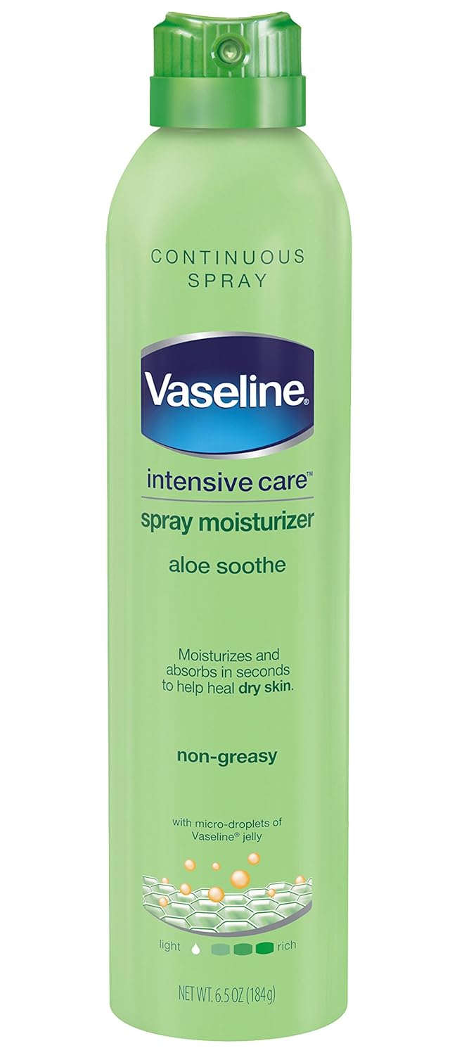 Vaseline Spray and Go Moisturizer in Aloe Fresh, 6.5 Fl Oz