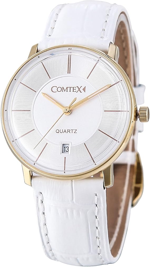 Amazon Comtex 腕時計 レディース 球面ガラス アナログ ウオッチ 女性 時計 ゴールド ビッグフェイス レディース腕時計 腕時計 通販