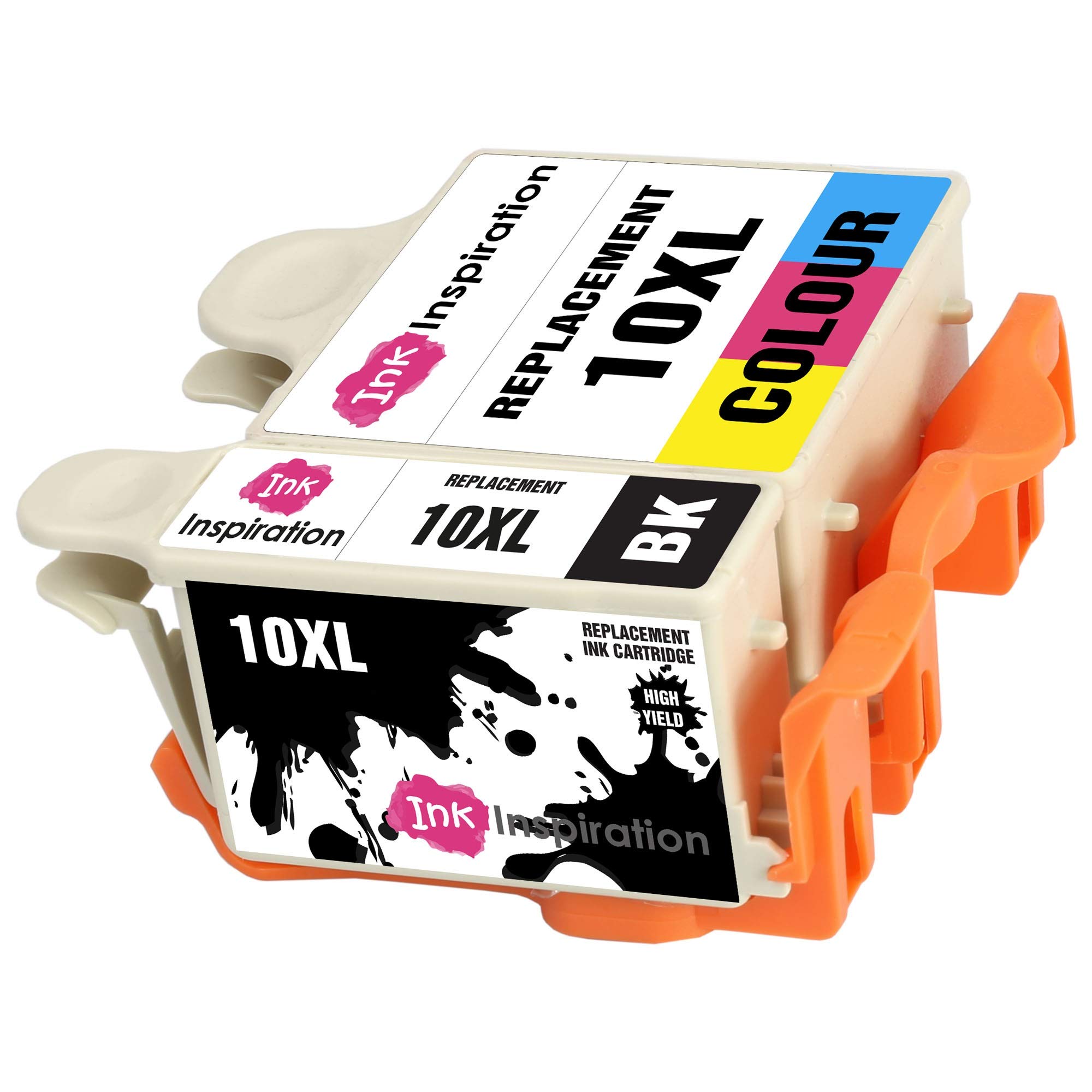 Ink Inspiration® Replacement for Kodak 10 10XL 10B 10C Ink Cartridges 2-Pack, Use with Kodak ESP 3 5 7 9 3250 5100 5210 5250 5300 5500 6100 6150 7250 9250 Hero 6.1 7.1 9.1, Black/Colour