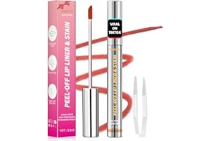 nakido Lip Stain - Lip Stain Peel Off | Waterproof, Transfer-Resistant, Smudge-Proof | Precise Application, One-Peel Finish | Long Lasting Lip Liner Stain for All-Day Color Hold（Coral Pink）