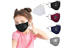 FatCat Wall Graphics 4 Pcs Fashion Reusable Face_Masks,8pcs Activatrbon Filters Comfortable,Washable Breathable Adjustable Face Cotton Fabric For Kids,Outdoor Indoor