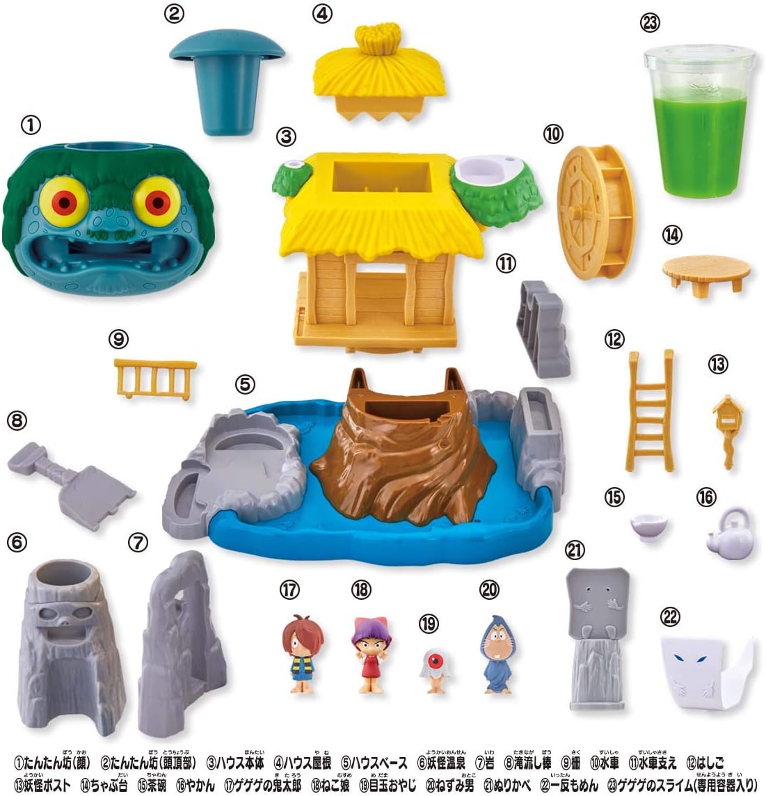 Amazon ゲゲゲの鬼太郎 スライムであそぶんじゃ Dxゲゲゲハウス 強襲 たんたん坊 ロボット 子ども向けフィギュア おもちゃ