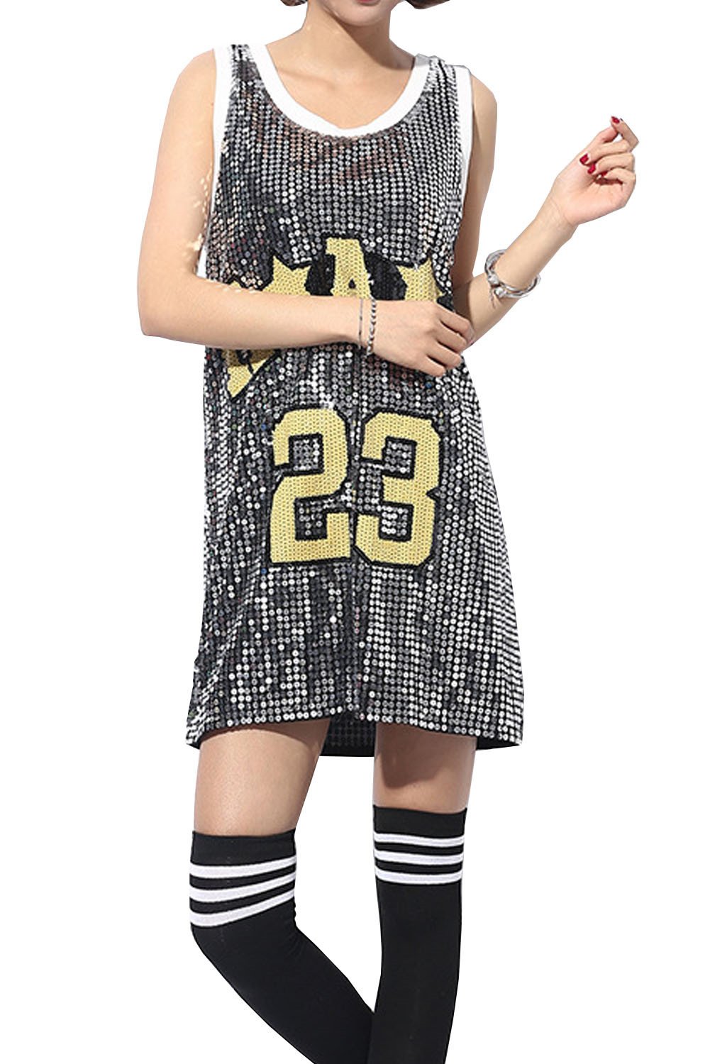 Crazy Womens Hip Hop Jazz Baseball Sequins Vests Jersey T | Desertcart  Barbados