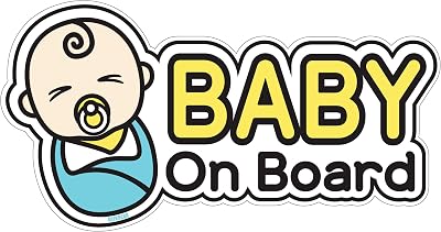 GEEKBEAR Baby on Board Car Sticker Reflective Weather-Resistant 20cm x 10.3cm