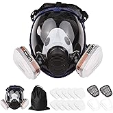 Irfora Reusable Full Face Full Face Cover 16 in 1 Gas Cover Organic Vapor Wide Field of View for Painting Hine Polishing Welding and Other Work ion
