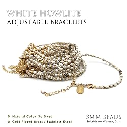 Morchic White Howlite Natural Gemstone Adjustable