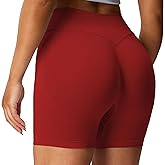 Aoxjox Seamless Biker Shorts for Women Impact Hidden Scrunch Low Waisted Athletic Yoga Short 3.5"/4.5"/5"/6"