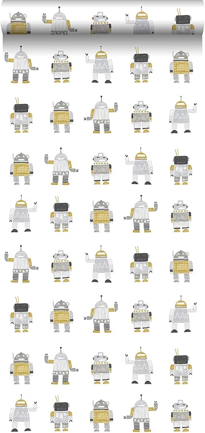 Scarica Gratis Images Papier Peint Robots Jouets Vintage Jaune Ocre Et Argent 138940 actualisé salutations